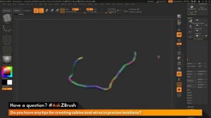 #AskZBrush_ “Do you have any tips for creating cables and wires in precise locat