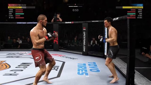 UFc 3. Часть боя с Корейцом сложность сложно