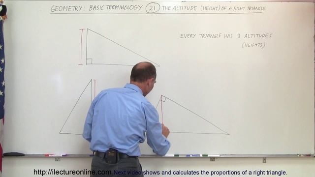 Geometry - Basic Terminology (21 of 34) The Altitude (Height) of a Right Triangle смотреть онлайн