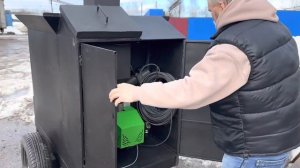 Снегоплавильная машина ПСПМ-1 на пеллетной горелке терминатор