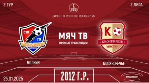 Молния 2012 vs Москворечье 2012 (Начало 25.01.2025 в 13-20)