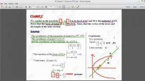 S3 7.5.1 Parametric Equation of Parabola