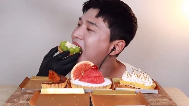 입 안 가득 과즙 폭발과일 타르트파이 먹방! ASMR 청포도타르트사파이어타르트자몽파이단호박파이레몬머랭파이 DESSERT FRUIT TARTS CAKE MUKBANG