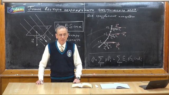 11 класс. Урок 222. Поток вектора напряженности электрического поля. смотреть онлайн
