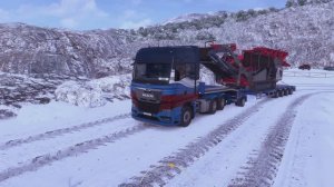 Euro Truck Simulator 2.Покатушки зимой №6.