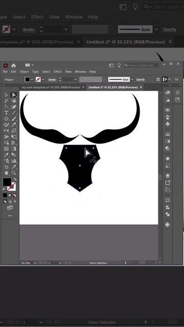 BULL LOGO DESIGN IN ADOBE