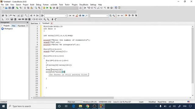 C Programming : Bubble sort algorithm