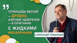 «Гербициды весной – дробно, азотные удобрения-в сочетании с жидкими фосфорными» | Александр Лабынце