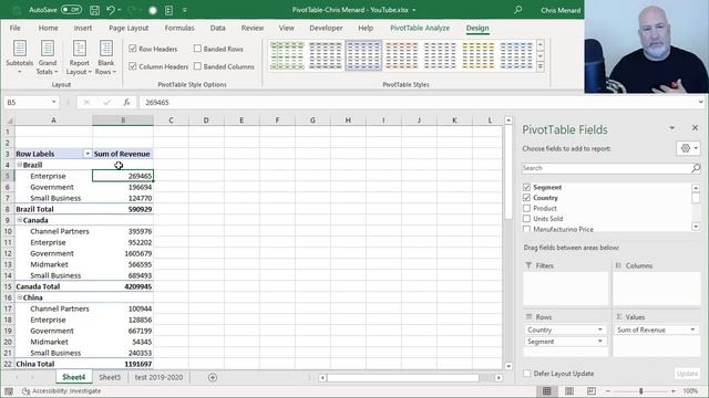 Excel PivotTables - Change the default layout by Chris Menard