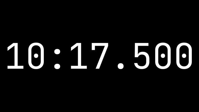 Countdown timer 21 minutes, 8 seconds [21:08.000] - White on black with milliseconds смотреть онлайн