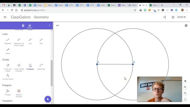 GeoU1T3 - Creating Perpendicular Bisectors - Geogebra & Desmos