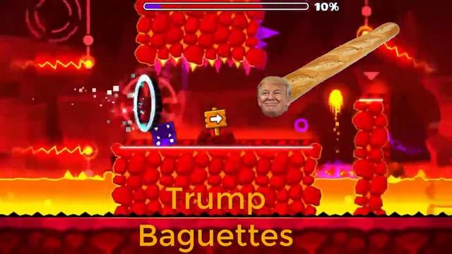 Geometry Dash - Finger Dash - Trump Baguettes смотреть онлайн