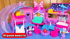 Видео для детей ! Играем в игрушки из мультиков ! Микки Маус ! Минни Маус ! Кукольный домик