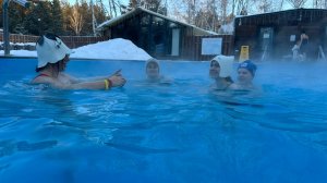Открытый термальный бассейн эко парк Малина, с. Красноярка, Омская область.
