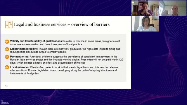 Opportunities for UK companies to increase services exports to Russia: key findings of PwC Report