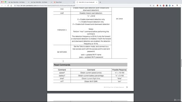 6.1. Tello document and SDK