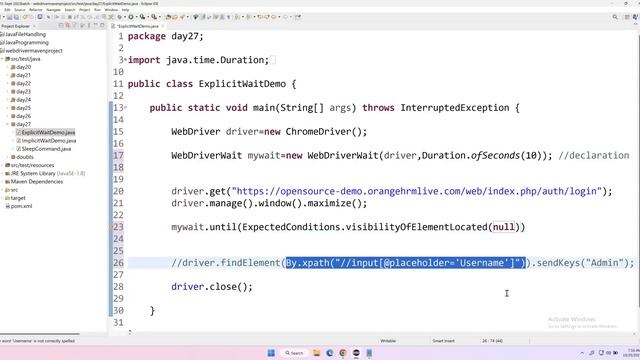 Session 27 - Selenium with Java | WebDriver Waiting Methods | 2024 New series
