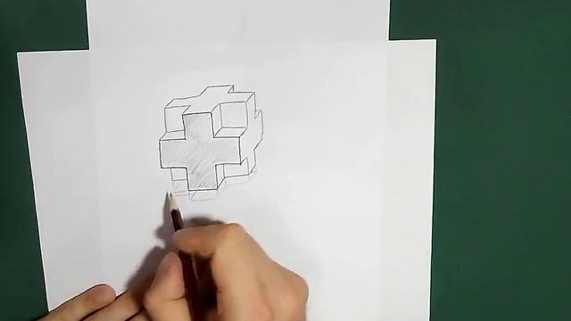 How to draw a three-dimensional cross смотреть онлайн