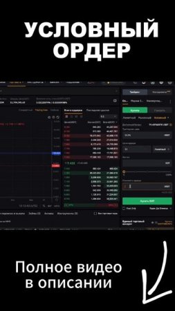 Условный ордер. Как торговать криптовалютой