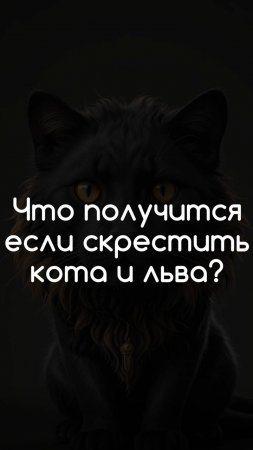 Что будет если скрестить кота и льва? Вопрос нейросети