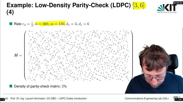 Lecture "Channel Coding: Graph-based Codes", Chapter 3, Vid. 3, "LDPC Codes"