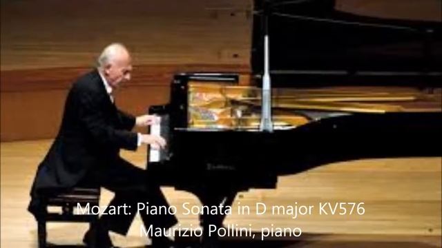 Mozart: Piano Sonata in D major KV576, Maurizio Pollini, piano смотреть онлайн