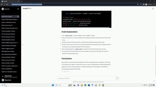 what is quick sort in python