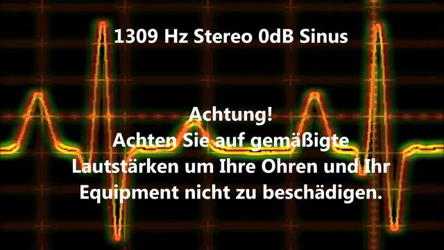 1309 Hz Sinus Ton Test 0dB Stereo Piepton Wave Ton смотреть онлайн
