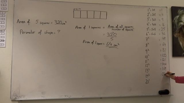 Find perimeter of rectangle made of 5 squares if you know area of rectangle смотреть онлайн