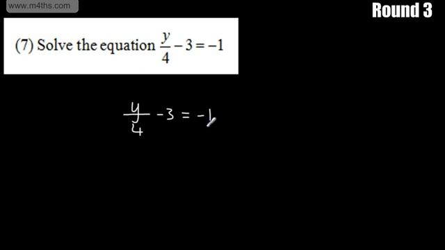 Round 3 - www.m4ths.com Challenge GCSE C Grade Target Quiz - Non Calculator - Common Misconceptions смотреть онлайн
