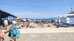 Анапа. 25.07.2022. Высокий берег. Пляж Малая бухта. Пляж Высокий берег.