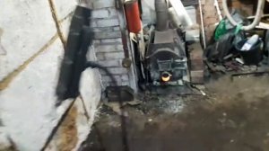 Отработка в обычной печи на дровах, мощная теплоотдача! В полном режиме #мастерская21rus