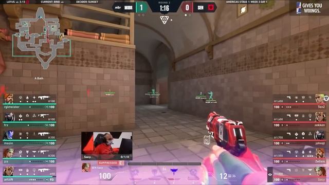 SENTINELS MOST DOMINANTE PERFORMANCE VS MIBR - VCT Americas | Sen TenZ смотреть онлайн