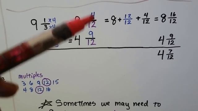 G E D  Math 7b, Adding & Subtracting Mixed Numbers with Regrouping