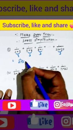 #SeriesSimplificationTrick🔥|Maths Short Tricks in 3 Seconds|#AlgebraTricks|#Number_System|#Shorts🔥