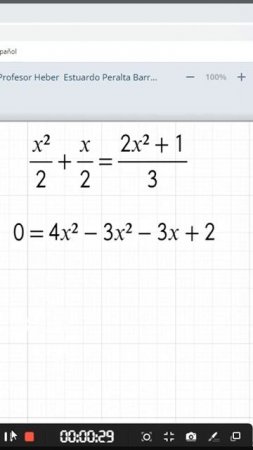 Ecuación que incluye  expresiones racionales #shorts #matemática #explore #maths #algebra