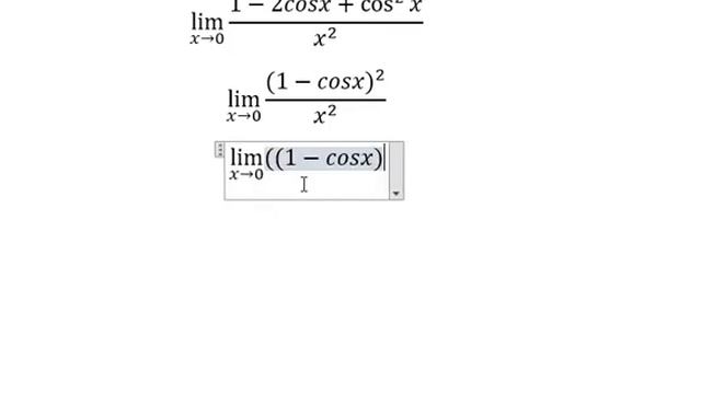 Calculus Help: Find the limit: lim (x→0) (1-2cosx+cos^2x)/x^2 - Techniques - Solutions смотреть онлайн