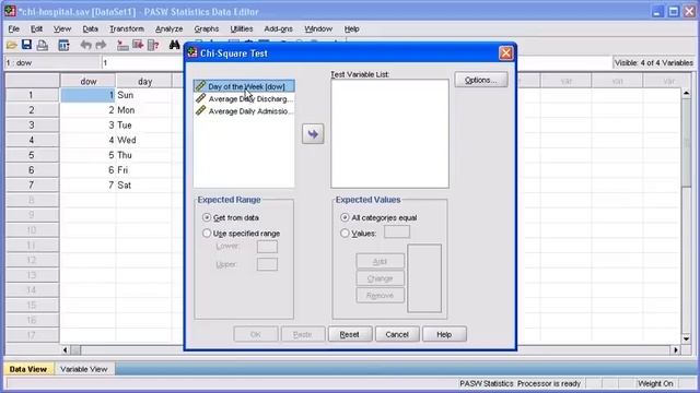 4.2 Chi Square with Fixed Expected Values: PASW (SPSS) Statistics v.17 video смотреть онлайн