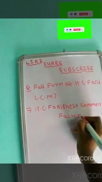 Full Form of H.C.F and L.C.M #shorts смотреть онлайн