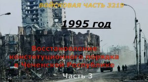 Войсковая часть 3219. Восстановление конституционного порядка в Чеченской Республике. Третья часть.