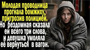 Молодая проводница прогнала бомжиху, пригрозив полицией. Но бездомная сказала всего три слова...
