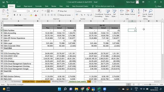 How to sum multiple tables at a time in excel |