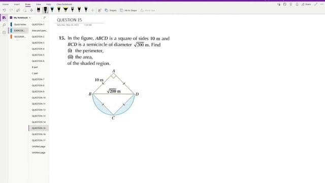 Area and Perimeter | Olevel MathsD1 7th Edition | Exercise 13A | Question 15 смотреть онлайн