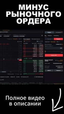 Минус рыночного ордера. Как торговать криптовалютой