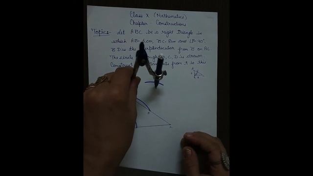 Construction Class X( Let ABC be a right triangle in which AB = 6 cm, BC = 8 cm and ∠ B = 90°. ) смотреть онлайн