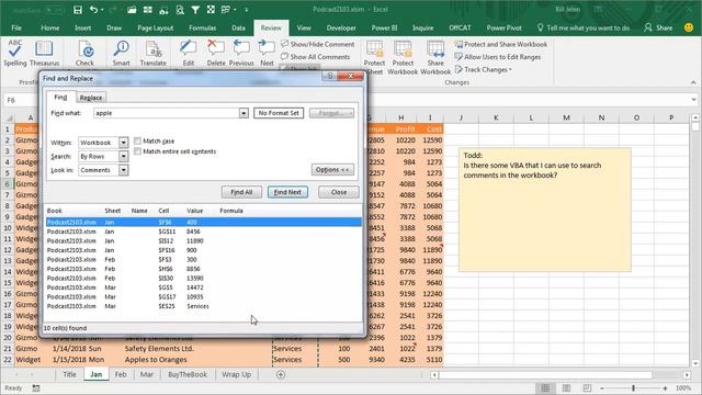 Excel Comment Search: Search in Cell Comments in Excel - Episode 2103 смотреть онлайн