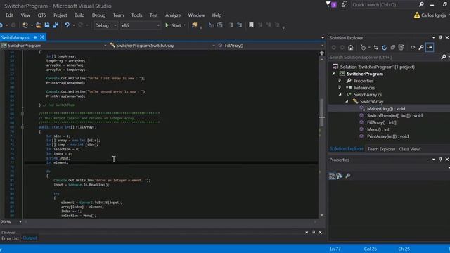 C Sharp Switch Array Program C Sharp Projects 2013