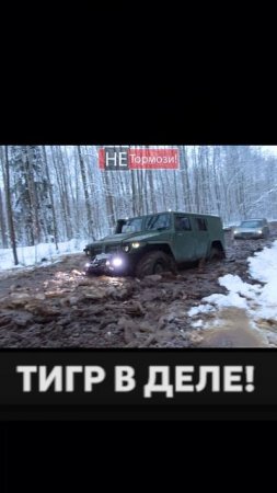 Военный Тигр на джиперской покатушке спасает внедорожники.