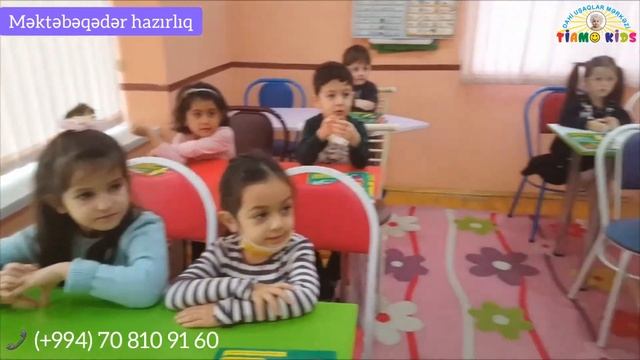 Məktəbəqədər hazırlıq rus bölməsi.TİAMO Kids Dahi Uşaqlar Mərkəzi.