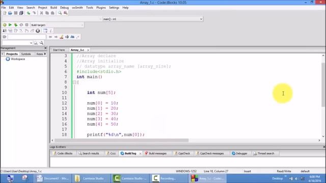 C programming Bangla Tutorial 5.166 : Array | Declaration, Initialization , sum of Array